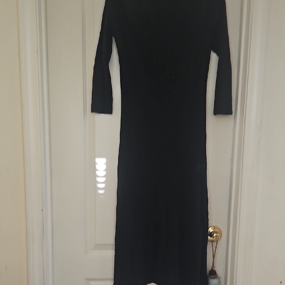 Anthropologie Black Long Sleeve Dress - Picture 4 of 4
